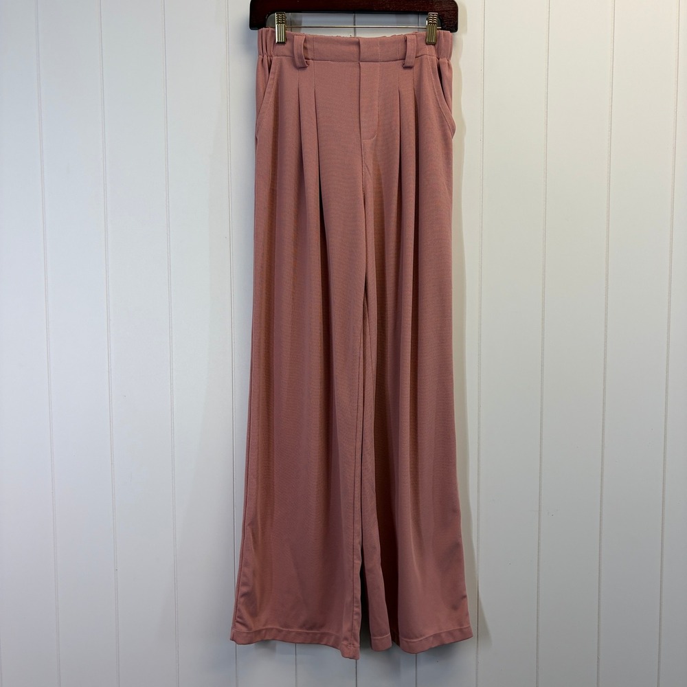Halara Flex Office Waffle Wide Leg Work Pants Women Size XS Tall Career Chic